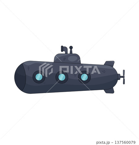 Illustration of submarine  137560079