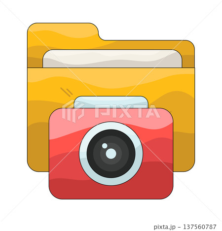Illustration of camera folder 137560787