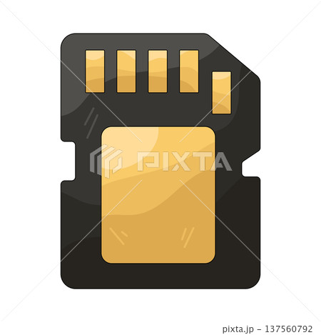 Illustration of memory card Illustration of memory card 137560792
