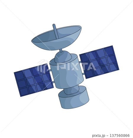 Illustration of space satellite 137560866