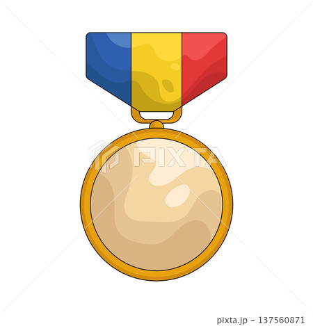 Illustration of gold badge Illustration of gold badge 137560871