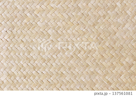 Pattern of reed weaving mat with vintage style for background and design art work. 137561081