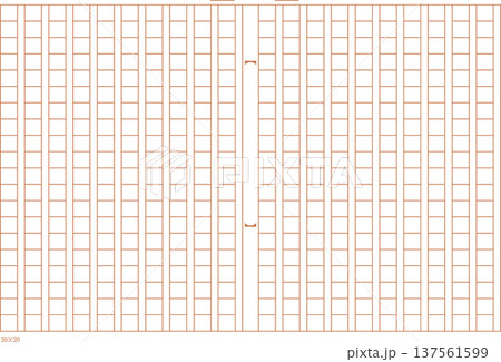 シンプルな原稿用紙の背景素材 137561599