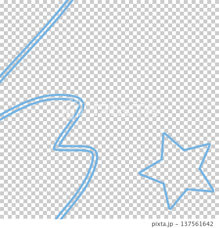 手繪星星和波浪線等流行裝飾元素，簡潔的線條背景 137561642