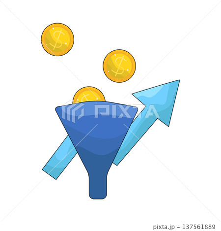 Illustration of sales funnel 137561889