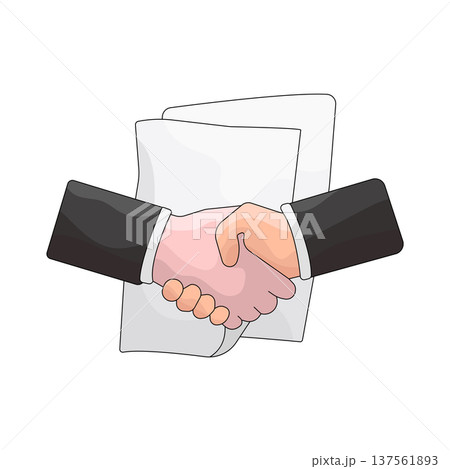 Illustration of handshake  137561893