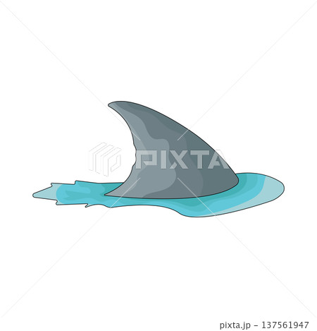 Illustration of shark fin Illustration of shark fin 137561947