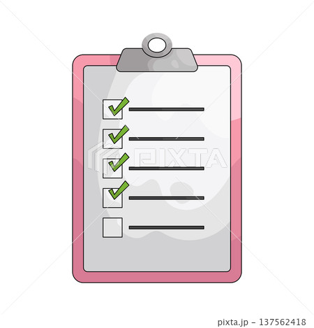 Illustration of checklist  137562418