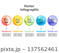 カラフルな水彩のインフォグラフィック 137562461
