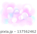 パステルピンクとブルーの丸い泡の背景イラスト 137562462