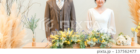 結婚式で挨拶する新郎・花婿（新郎謝辞・新郎挨拶） 137562477