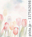 水彩で描いたチューリップのイラスト縦6 137562698
