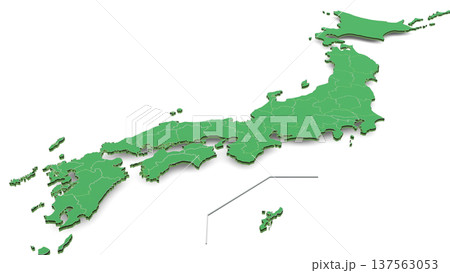 日本地図 背景透明 137563053