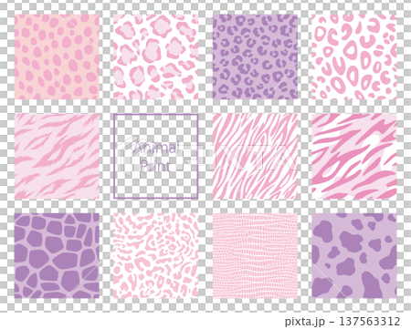 Pastel colored animal pattern background Animal print pattern set Pastel colored animal pattern background Animal print pattern set 137563312