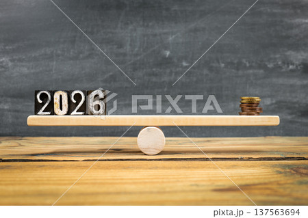 2026 Balance Concept With Coins On Wooden Seesaw Financial Planning 2026 Balance Concept With Coins On Wooden Seesaw Financial Planning 137563694