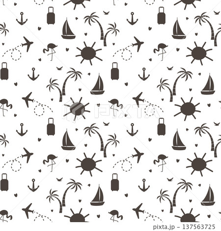 travel monochrome pattern 137563725
