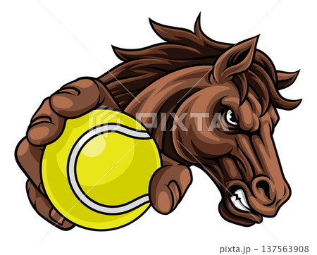 Horse Mustang Stallion Tennis Sports Team Mascot 137563908