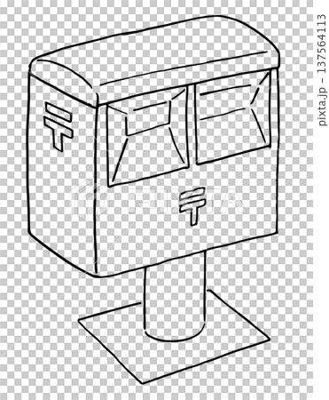 單色線條畫信箱 137564113