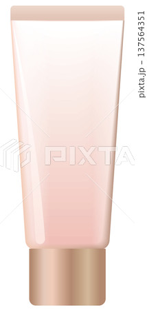 ベージュピンクのチューブ容器 137564351