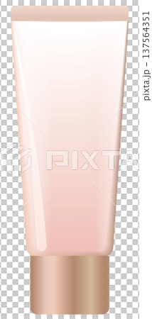 ベージュピンクのチューブ容器 137564351