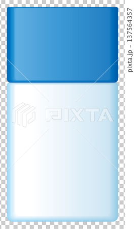 Bottle container with blue lid Bottle container with blue lid 137564357