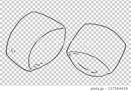 モノクロ線画　マントウ 137564439