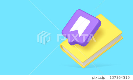 Education And E-Learning Bookmark Icon 3d Banner Template Vector Illustration. 137564519
