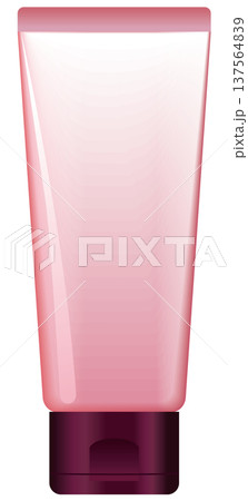 ピンク色のチューブ容器 137564839