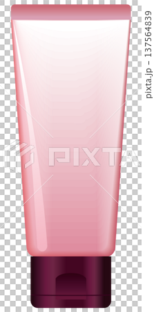 ピンク色のチューブ容器 137564839
