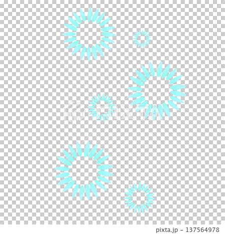 薄い水色のたくさんの花びらの花 137564978