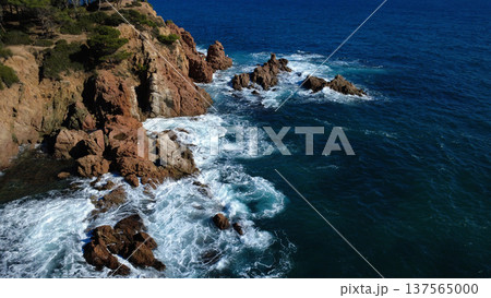 Costa Brava Coastline at Cala Sa Conca from Above Costa Brava Coastline at Cala Sa Conca from Above 137565000
