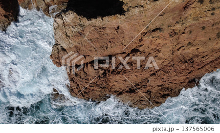Costa Brava Coastline at Cala Sa Conca from Above 137565006
