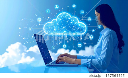 クラウドコンピューティングとデジタルネットワークを活用したリモートワークとクラウド技術 137565525