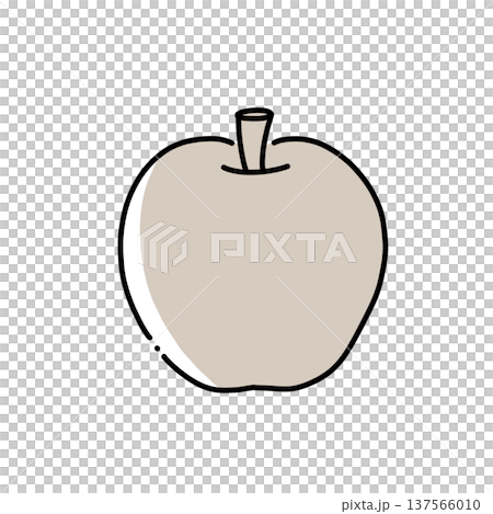 シンプルなりんごのイラスト シンプルなりんごのイラスト 137566010