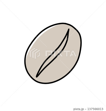 シンプルなコーヒー豆のイラスト シンプルなコーヒー豆のイラスト 137566013