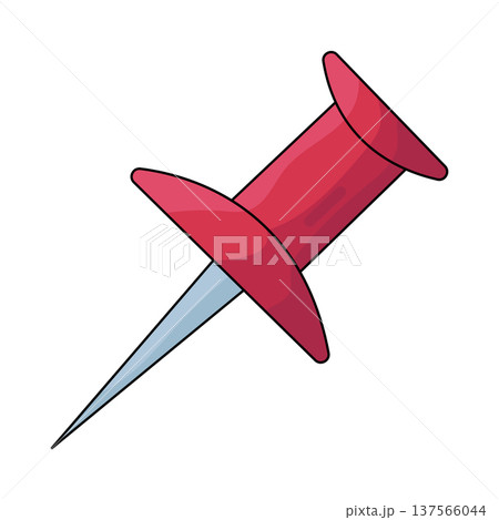 Illustration of push pin 137566044