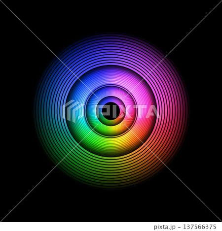 円形の光る幾何学図形 137566375