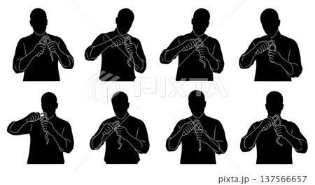 Black Solid Bartenders Peeling Citrus Twists Set of Six on White Background 137566657