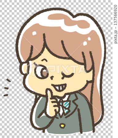 A female student in a blazer dressed as Shi 137566920