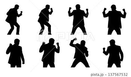 Black Solid Aggressive Sales Closer Silhouettes Set of Six Black Solid Aggressive Sales Closer Silhouettes Set of Six 137567532