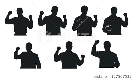 Black Solid Aggressive Sales Closer Silhouettes Set of Six Black Solid Aggressive Sales Closer Silhouettes Set of Six 137567533