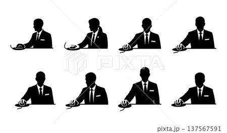 Black Solid Agents Using Mouse Silhouettes Set of Six Black Solid Agents Using Mouse Silhouettes Set of Six 137567591