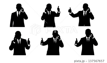 Black Solid Agents Thumbs Up Silhouettes Set of Six Black Solid Agents Thumbs Up Silhouettes Set of Six 137567657