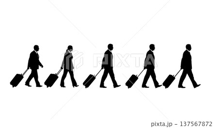 Black Solid Agents Rolling Case Silhouettes Set of Six Black Solid Agents Rolling Case Silhouettes Set of Six 137567872