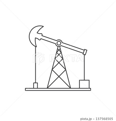 Oil pump oil drilling icon Oil pump oil drilling icon 137568505