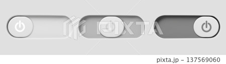 3D toggle switch button with start icon 3D toggle switch button with start icon 137569060