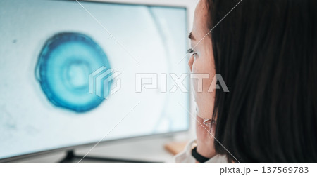 Computer, screen and woman in laboratory for website, innovation and medical research. Healthcare pc, pharmaceutical and worker reading online for medicine, biotechnology and medicine service Computer, screen and woman in laboratory for website, innovation and medical research. Healthcare pc, pharmaceutical and worker reading online for medicine, biotechnology and medicine service 137569783