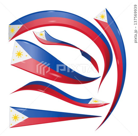 Flag of philippines. Flag set. vector illustration 137569939