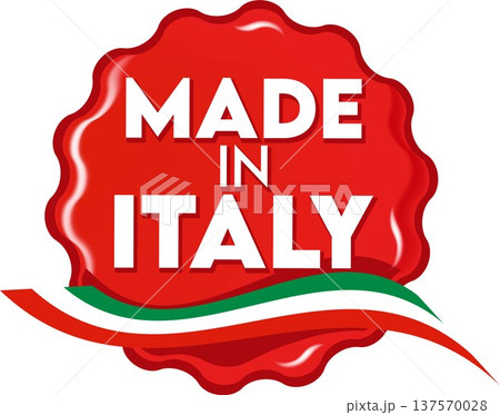 Made in Italy badge vector. Sticker with stars and national flag. vector illustration Made in Italy badge vector. Sticker with stars and national flag. vector illustration 137570028