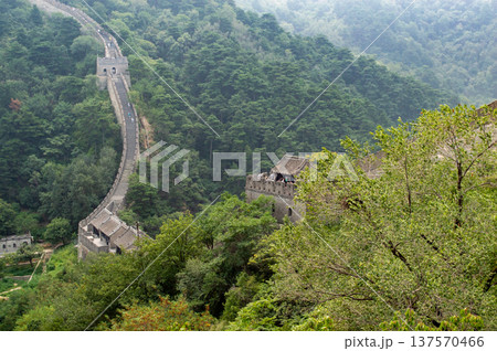 Mutianyu section of the Great wall of China, about 50 kilometers north from Beijing, China Mutianyu section of the Great wall of China, about 50 kilometers north from Beijing, China 137570466